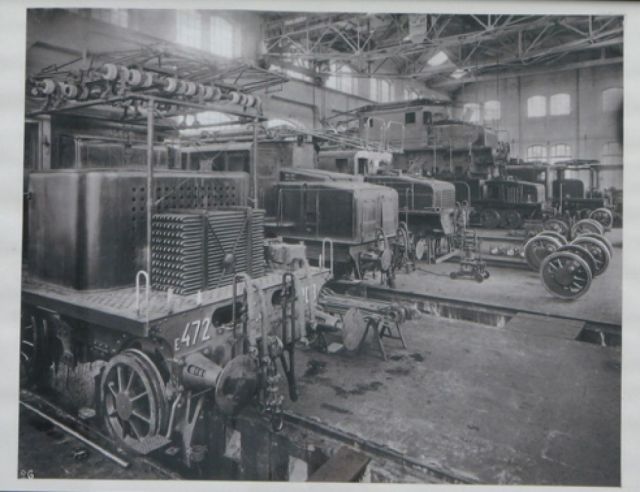Produzione di locomotive – Foto storica