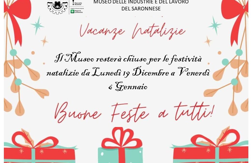 Buone feste a tutti!