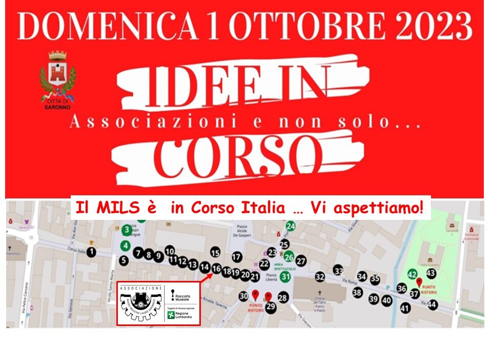 Domenica 1° Ottobre: anche il MILS partecipa a IDEE IN CORSO