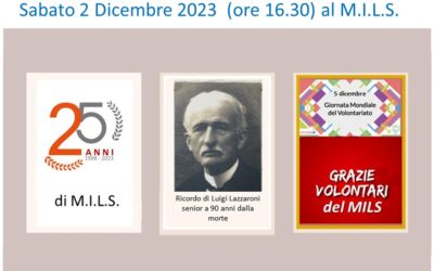 Sabato 2 Dicembre alle 16.30: un pomeriggio insieme al MILS